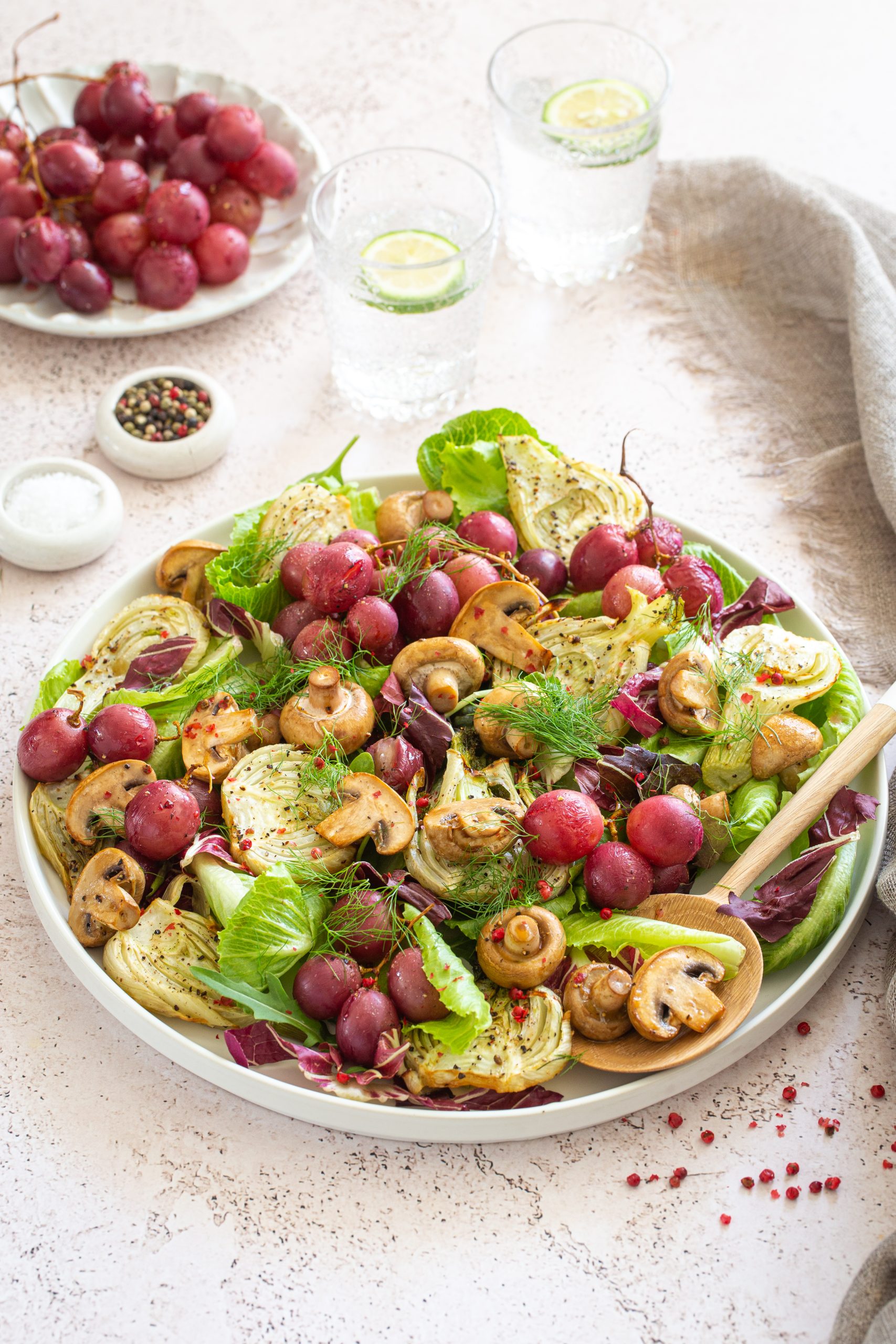 Roasted Mushroom, Fennel & Grape Salad • Modern Mom SA